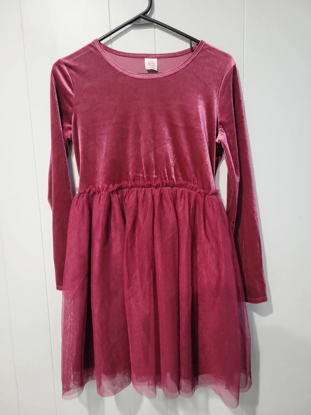 wonder nation Velvet & Tulle Dress - Berry